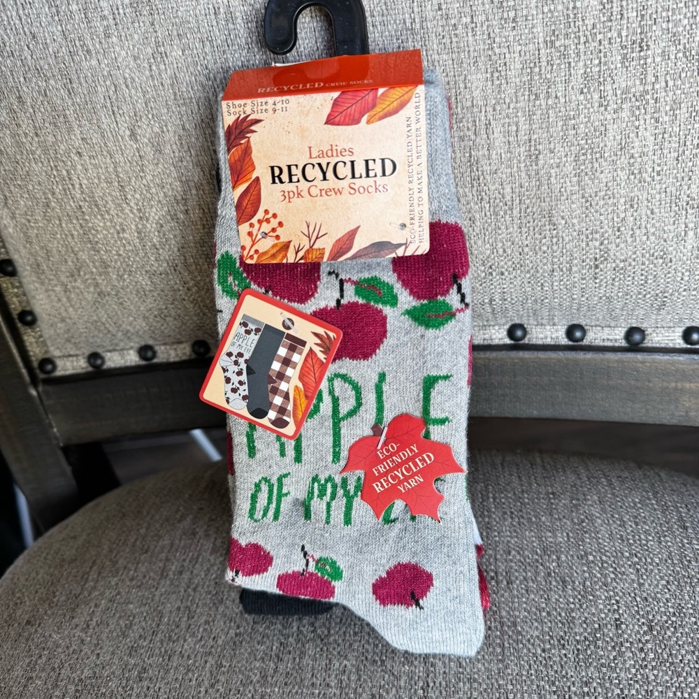 Recycled Ladies Crew Socks